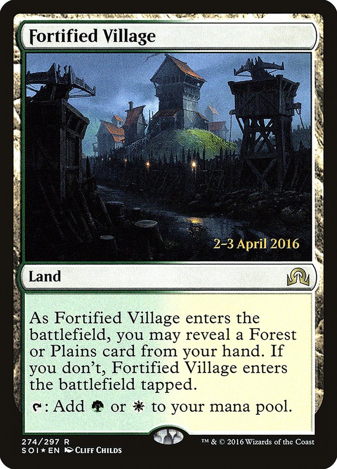 Fortified Village [Shadows over Innistrad Prerelease Promos] | Jomio and Rueliete's Cards and Comics