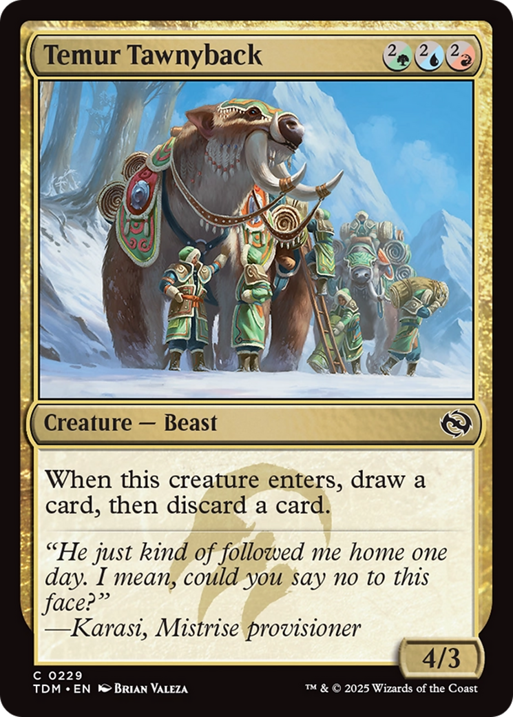 Temur Tawnyback [Tarkir: Dragonstorm] | Jomio and Rueliete's Cards and Comics
