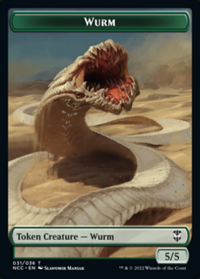 Elf Warrior // Wurm Double-Sided Token [Streets of New Capenna Commander Tokens] | Jomio and Rueliete's Cards and Comics