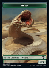 Elf Warrior // Wurm Double-Sided Token [Streets of New Capenna Commander Tokens] | Jomio and Rueliete's Cards and Comics