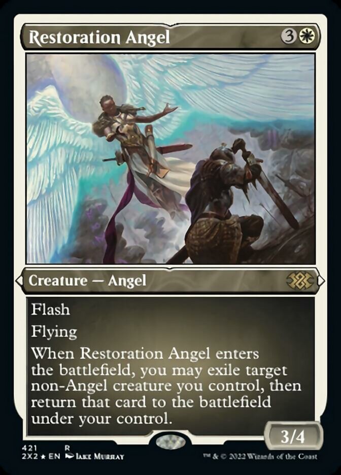 Restoration Angel (Foil Etched) [Double Masters 2022] | Jomio and Rueliete's Cards and Comics