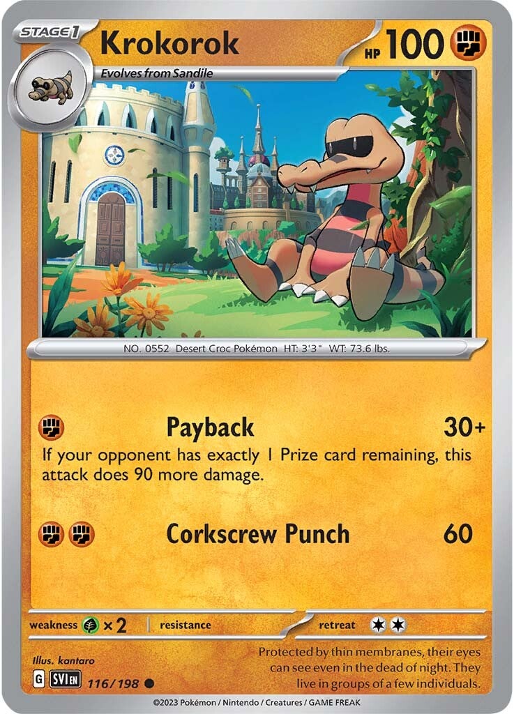 Krokorok (116/198) [Scarlet & Violet: Base Set] | Jomio and Rueliete's Cards and Comics