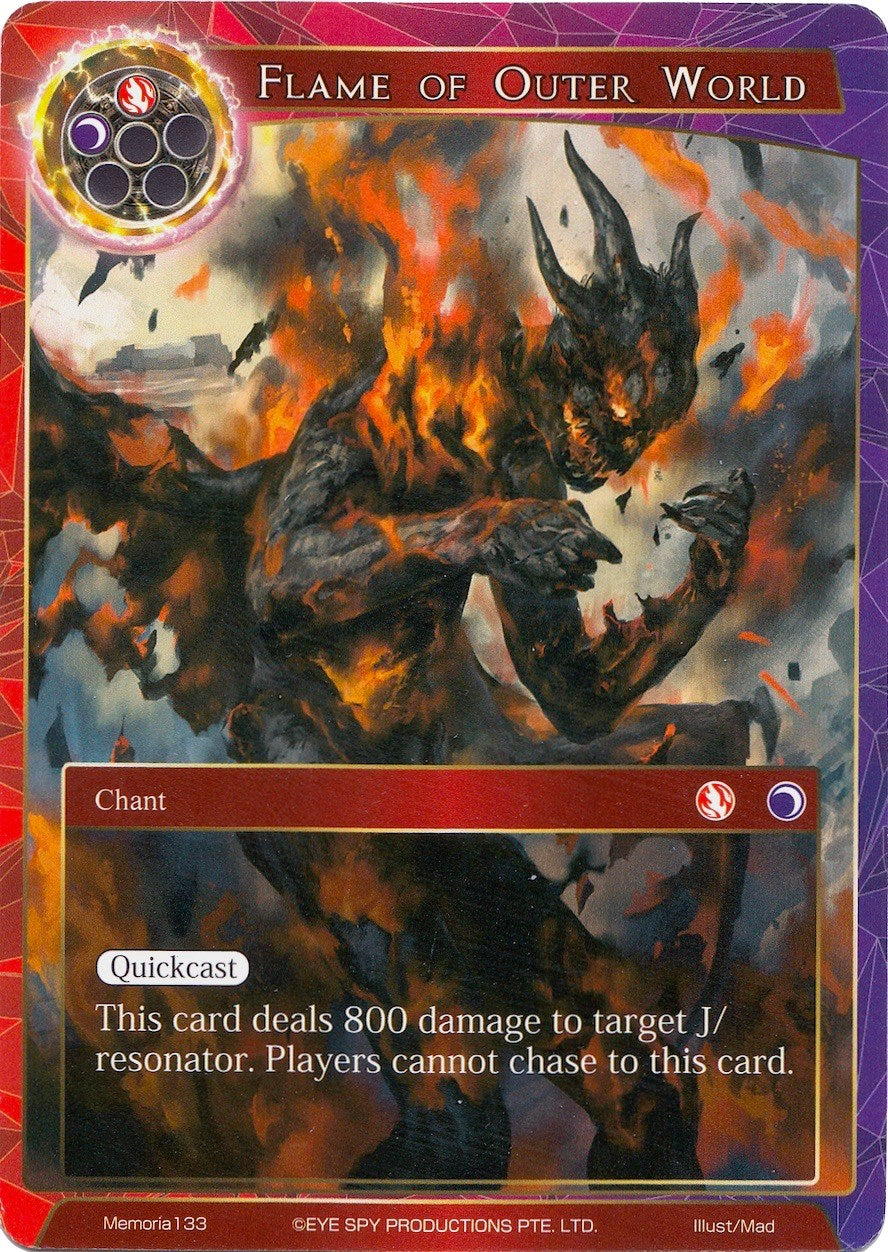 Flame of Outer World (Memoria133) [Alice Origin Memoria Cards] | Jomio and Rueliete's Cards and Comics