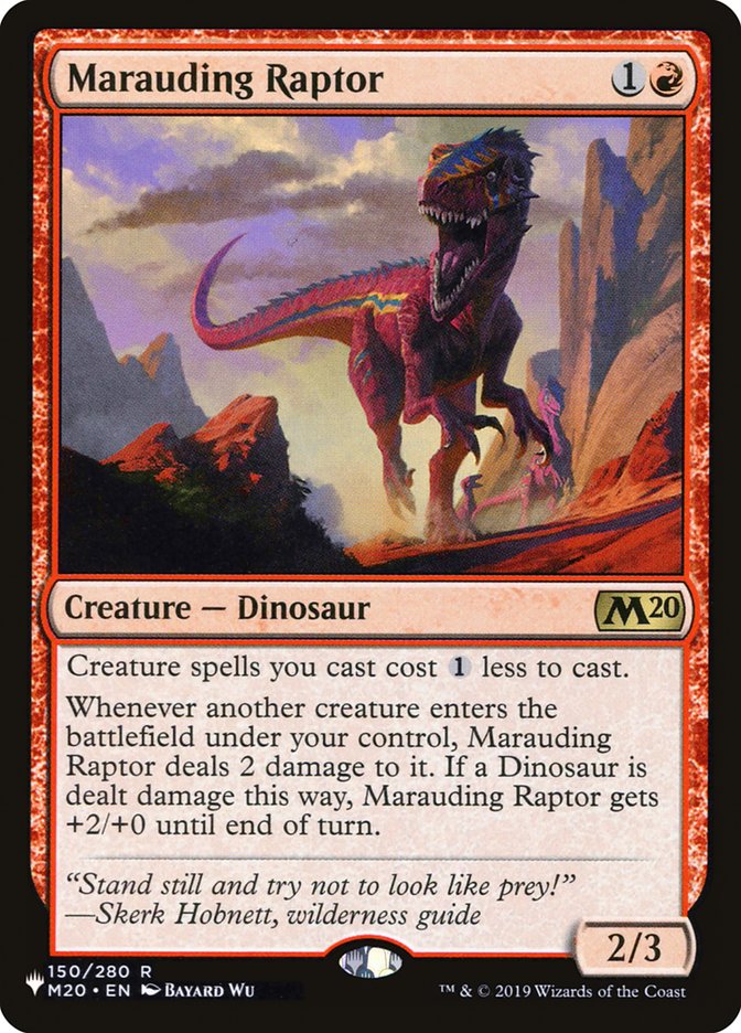 Marauding Raptor [The List] | Jomio and Rueliete's Cards and Comics
