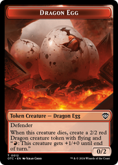 Dragon Egg // Dragon Double-Sided Token [Outlaws of Thunder Junction Commander Tokens] | Jomio and Rueliete's Cards and Comics