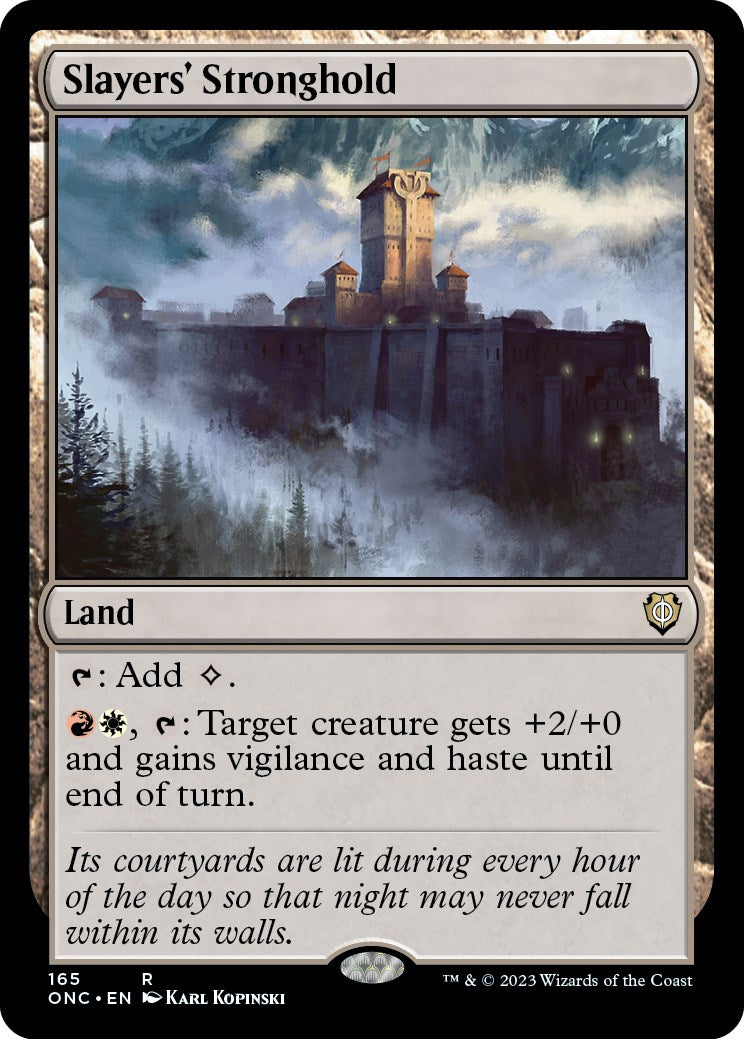 Slayers' Stronghold [Phyrexia: All Will Be One Commander] | Jomio and Rueliete's Cards and Comics