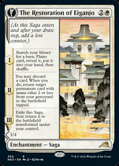 The Restoration of Eiganjo // Architect of Restoration (Showcase Soft Glow) [Kamigawa: Neon Dynasty] | Jomio and Rueliete's Cards and Comics