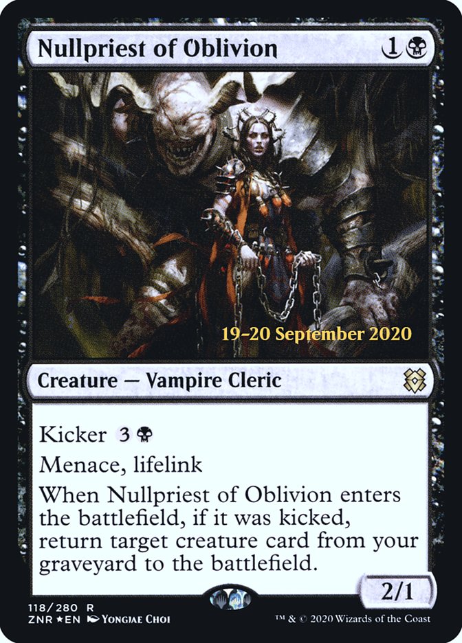 Nullpriest of Oblivion [Zendikar Rising Prerelease Promos] | Jomio and Rueliete's Cards and Comics