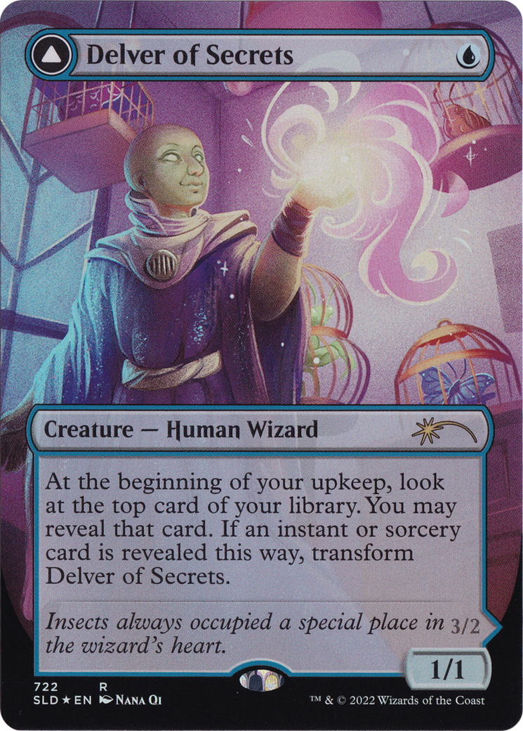 Delver of Secrets // Insectile Aberration (Borderless) [Secret Lair: From Cute to Brute] | Jomio and Rueliete's Cards and Comics