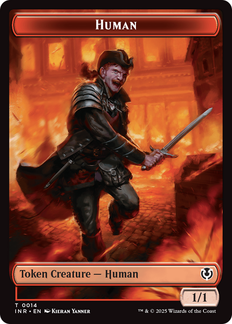 Elemental // Human (0014) Double-Sided Token [Innistrad Remastered Tokens] | Jomio and Rueliete's Cards and Comics