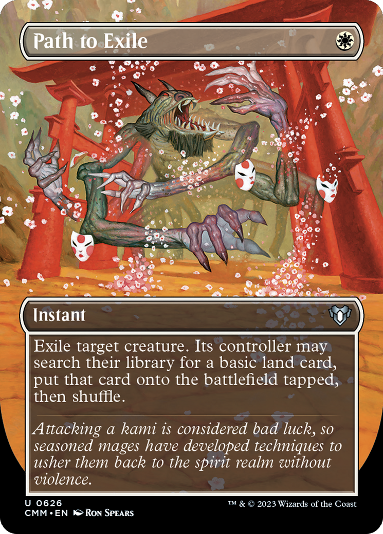 Path to Exile (Borderless Alternate Art) [Commander Masters] | Jomio and Rueliete's Cards and Comics