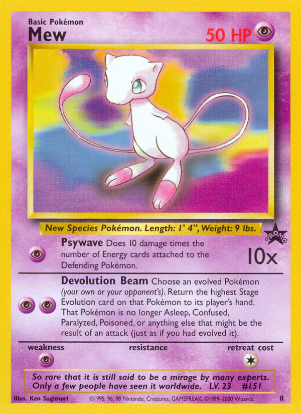 Mew (8) [Wizards of the Coast: Black Star Promos] | Jomio and Rueliete's Cards and Comics