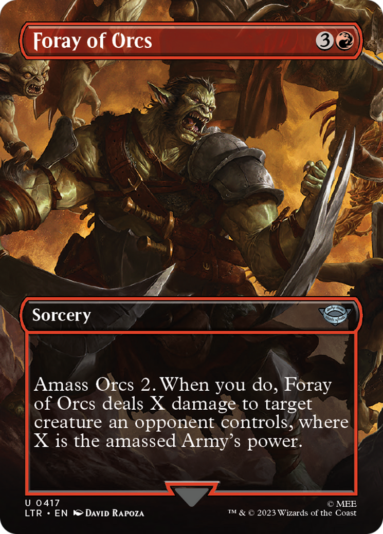 Foray of Orcs (Borderless Alternate Art) [The Lord of the Rings: Tales of Middle-Earth] | Jomio and Rueliete's Cards and Comics