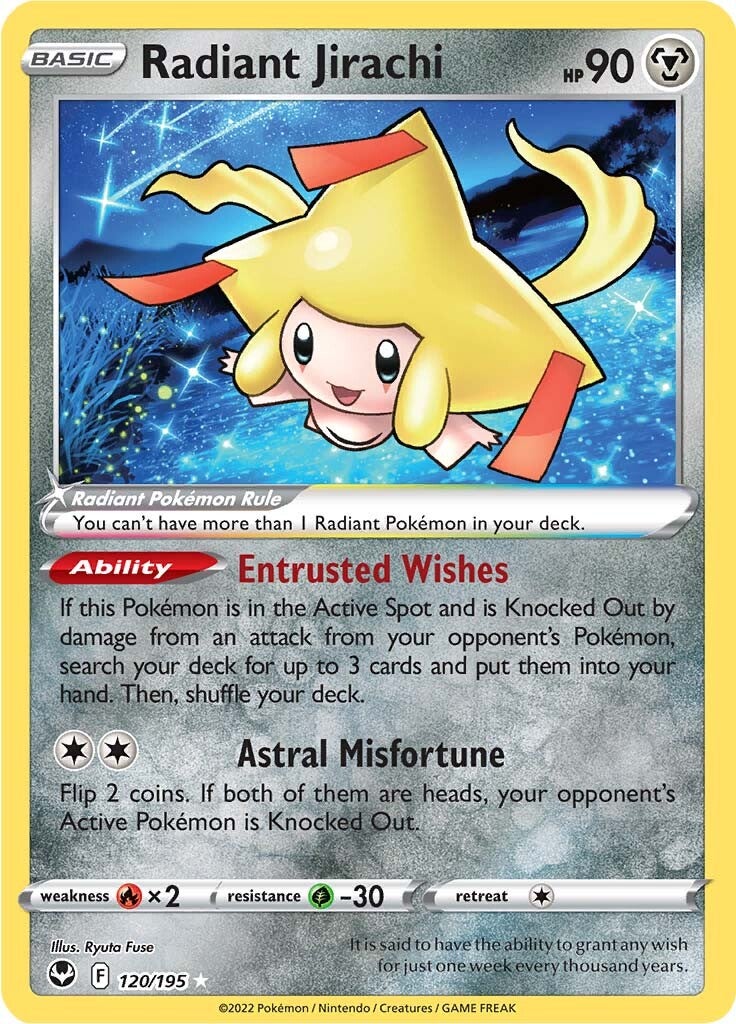 Radiant Jirachi (120/195) [Sword & Shield: Silver Tempest] | Jomio and Rueliete's Cards and Comics
