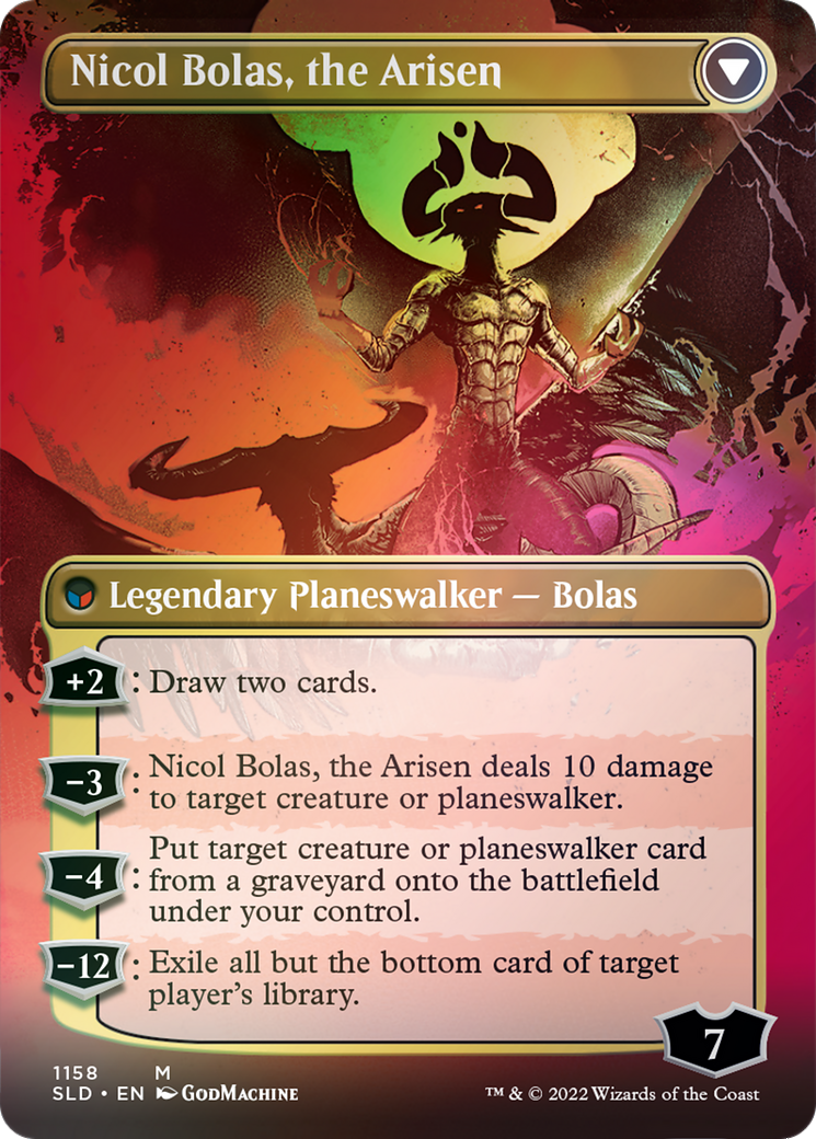 Nicol Bolas, the Ravager // Nicol Bolas, the Arisen (Borderless) [Secret Lair: From Cute to Brute] | Jomio and Rueliete's Cards and Comics