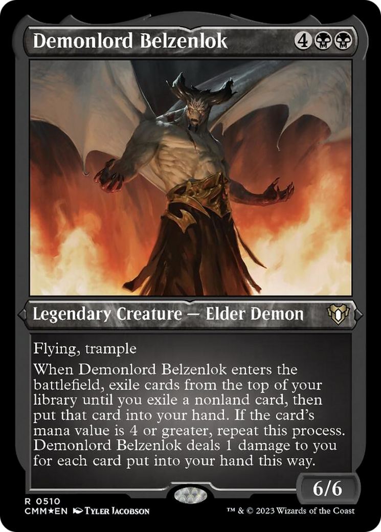 Demonlord Belzenlok (Foil Etched) [Commander Masters] | Jomio and Rueliete's Cards and Comics