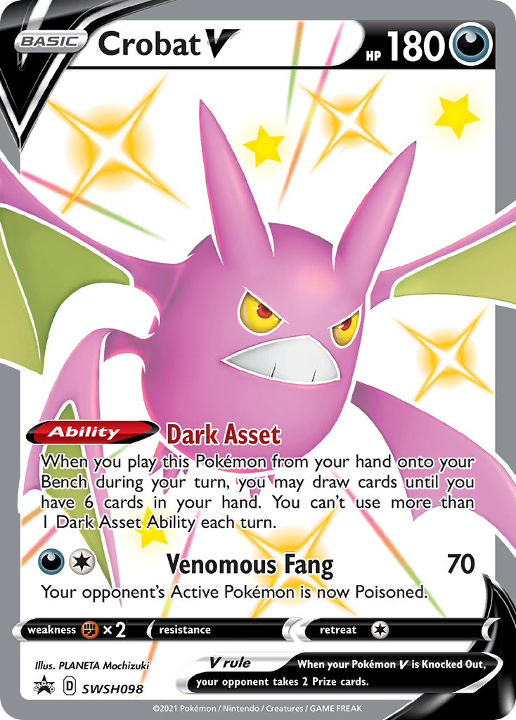 Crobat V (SWSH098) [Sword & Shield: Black Star Promos] | Jomio and Rueliete's Cards and Comics