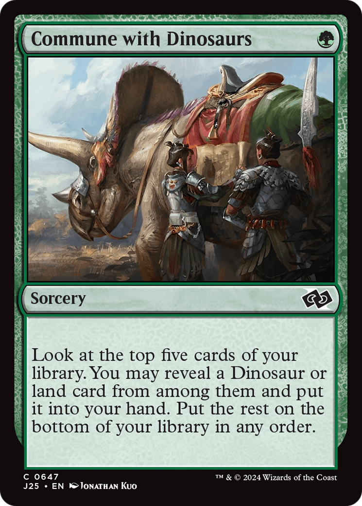 Commune with Dinosaurs [Foundations Jumpstart] | Jomio and Rueliete's Cards and Comics