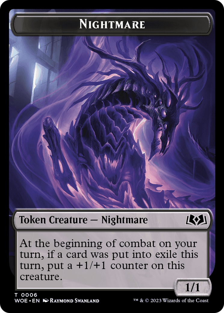 Nightmare // Food (0013) Double-Sided Token [Wilds of Eldraine Tokens] | Jomio and Rueliete's Cards and Comics