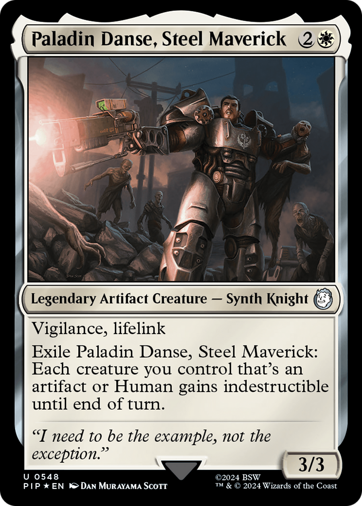 Paladin Danse, Steel Maverick (Surge Foil) [Fallout] | Jomio and Rueliete's Cards and Comics