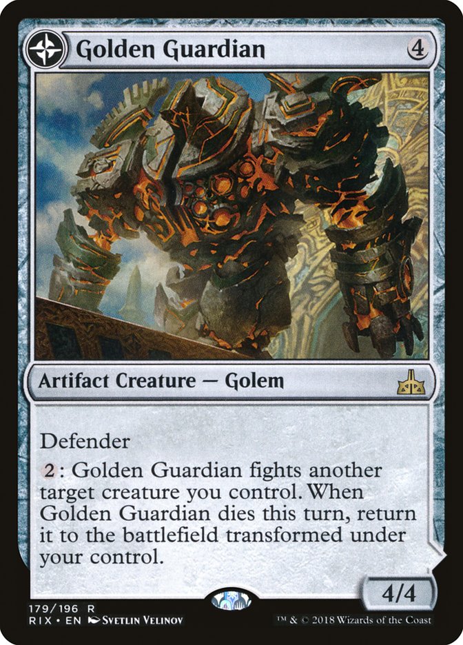 Golden Guardian // Gold-Forge Garrison [Rivals of Ixalan] | Jomio and Rueliete's Cards and Comics