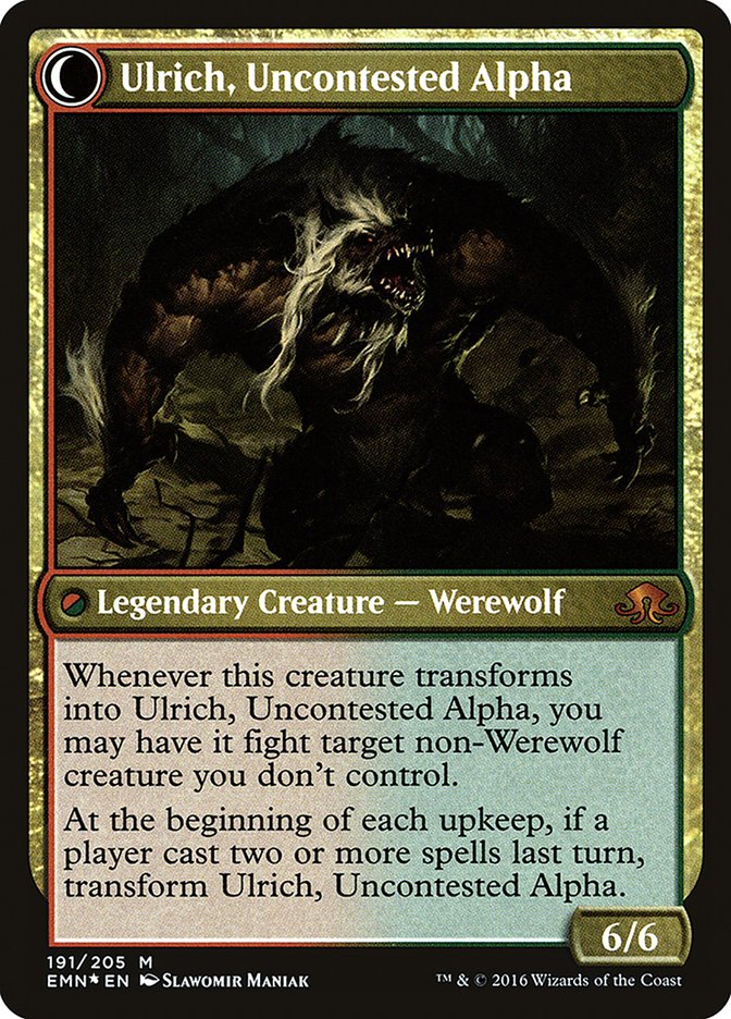Ulrich of the Krallenhorde // Ulrich, Uncontested Alpha [Eldritch Moon Prerelease Promos] | Jomio and Rueliete's Cards and Comics