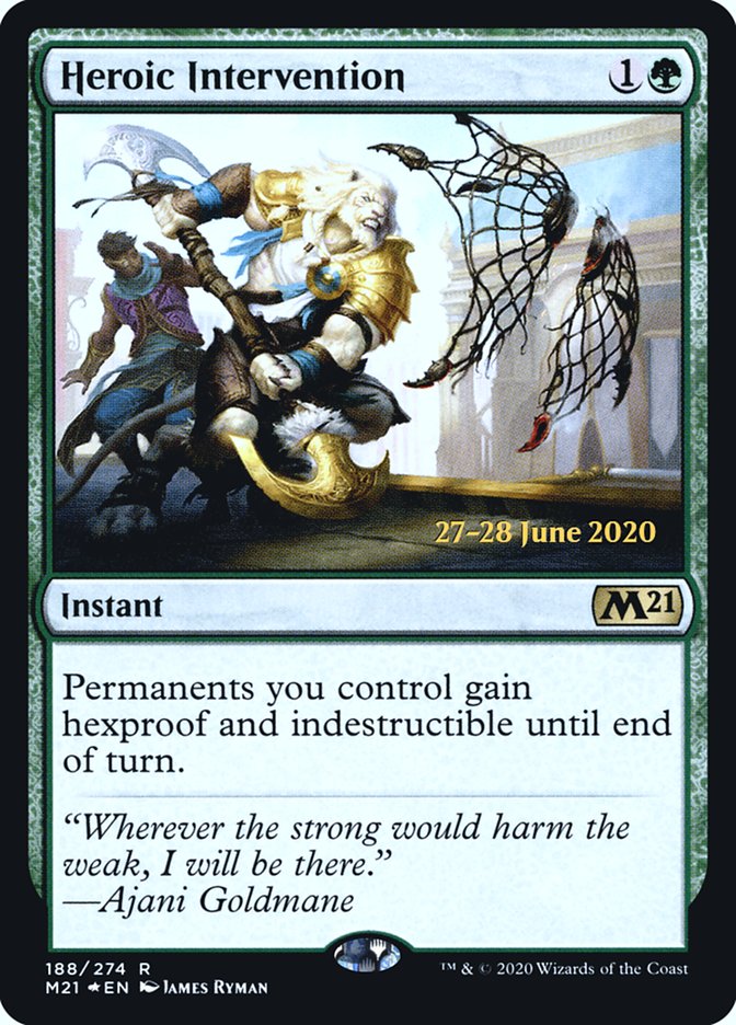 Heroic Intervention [Core Set 2021 Prerelease Promos] | Jomio and Rueliete's Cards and Comics