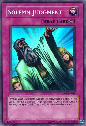 Solemn Judgment [RP01-EN045] Super Rare | Jomio and Rueliete's Cards and Comics