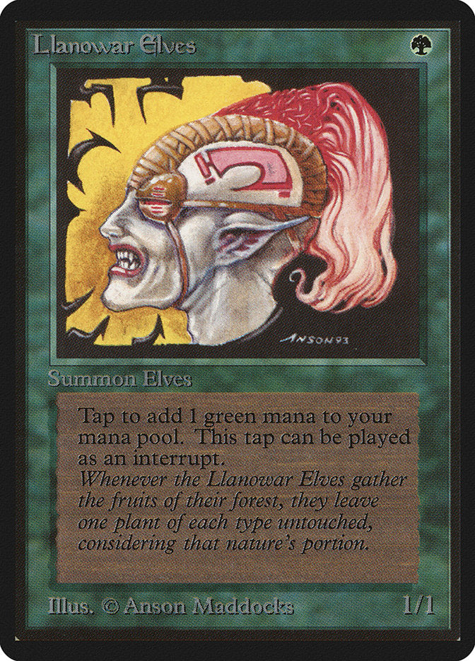 Llanowar Elves [Beta Edition] | Jomio and Rueliete's Cards and Comics