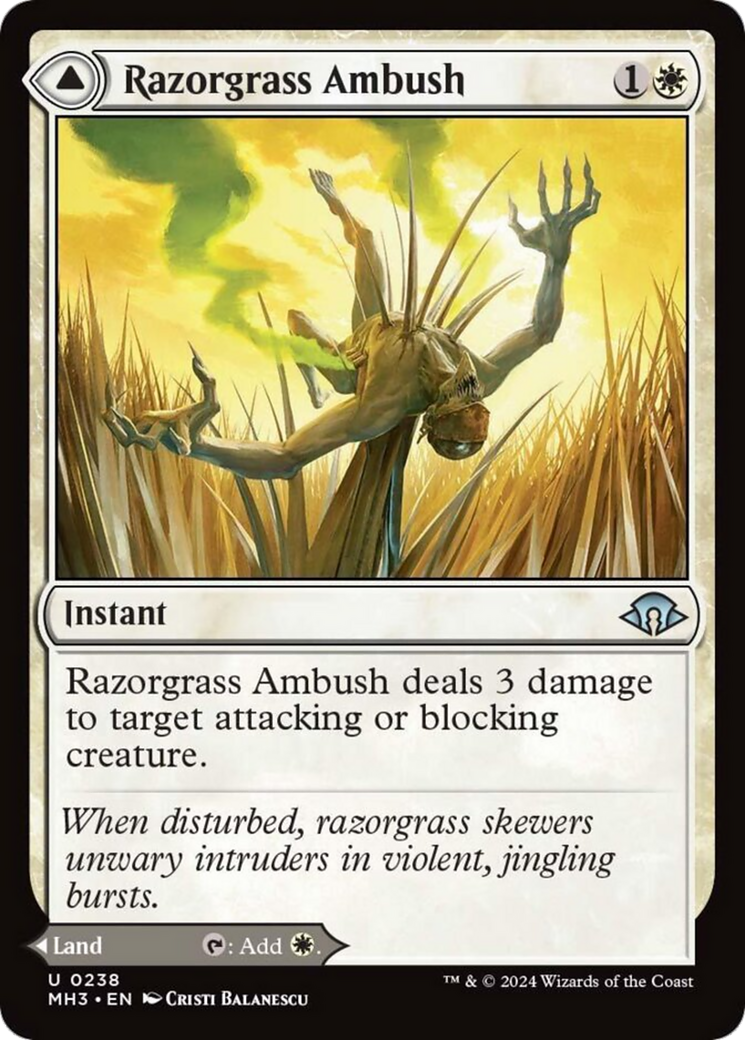 Razorgrass Ambush // Razorgrass Field [Modern Horizons 3] | Jomio and Rueliete's Cards and Comics
