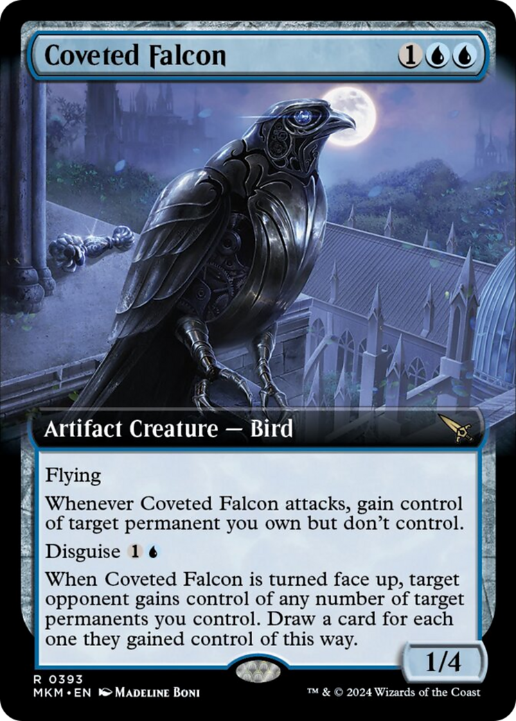 Coveted Falcon (Extended Art) [Murders at Karlov Manor] | Jomio and Rueliete's Cards and Comics