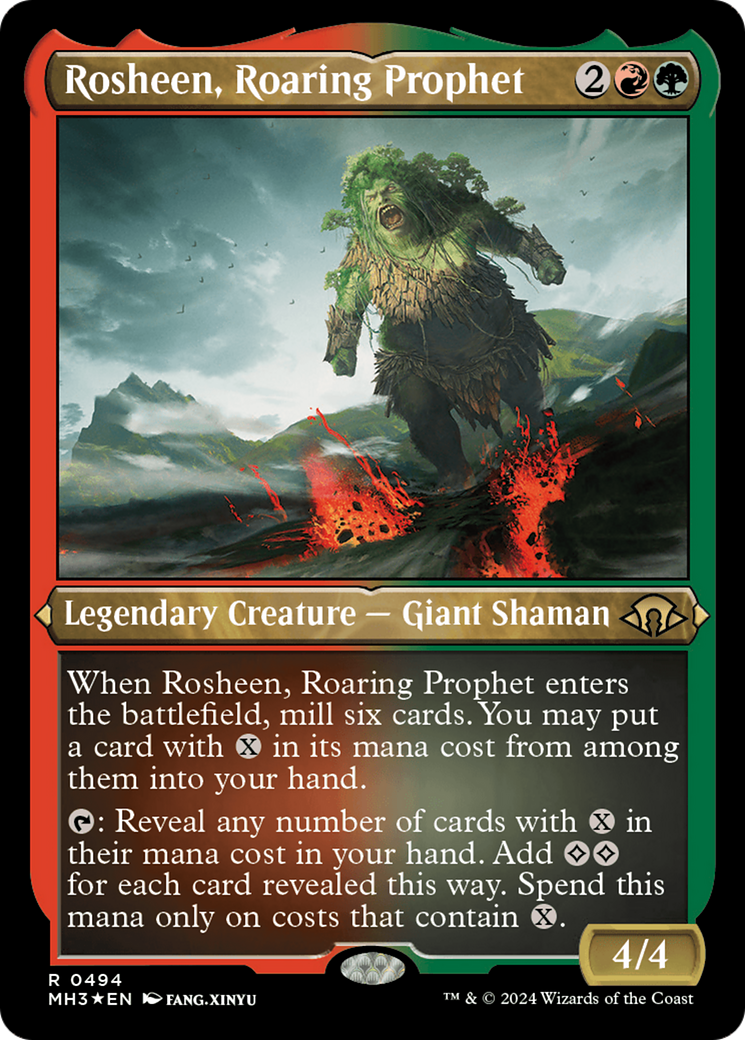 Rosheen, Roaring Prophet (Foil Etched) [Modern Horizons 3] | Jomio and Rueliete's Cards and Comics