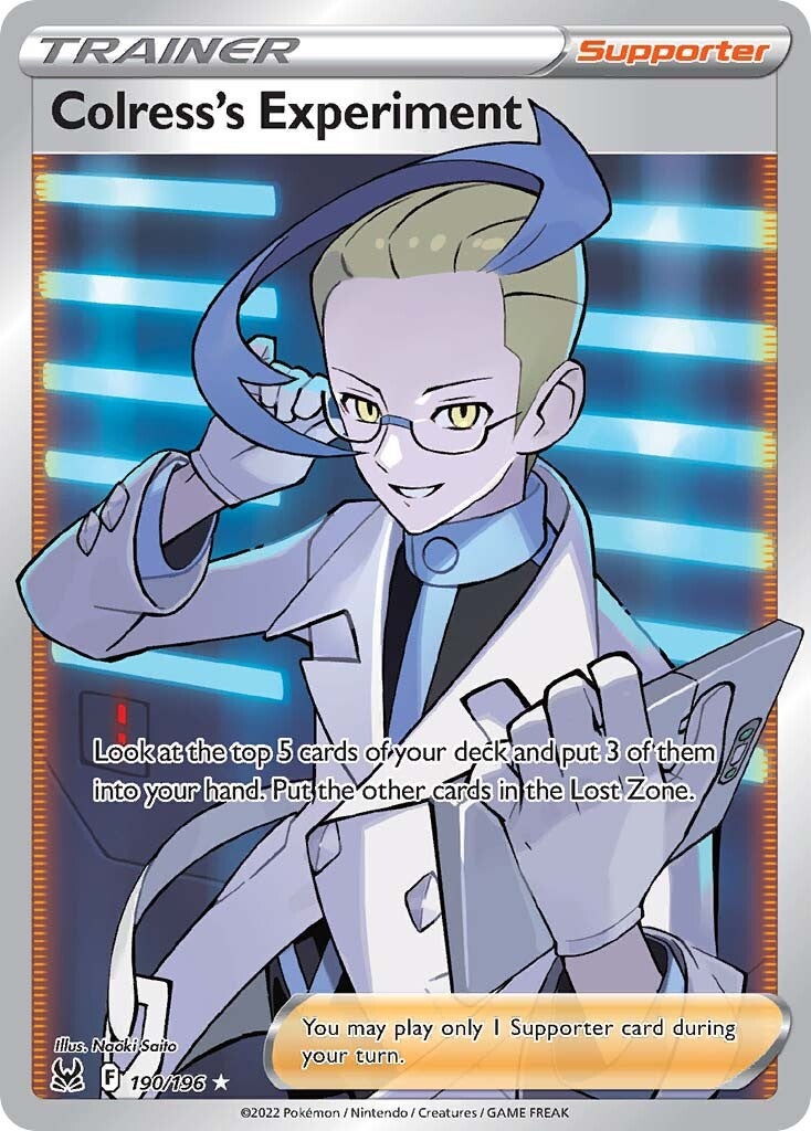 Colress's Experiment (190/196) [Sword & Shield: Lost Origin] | Jomio and Rueliete's Cards and Comics