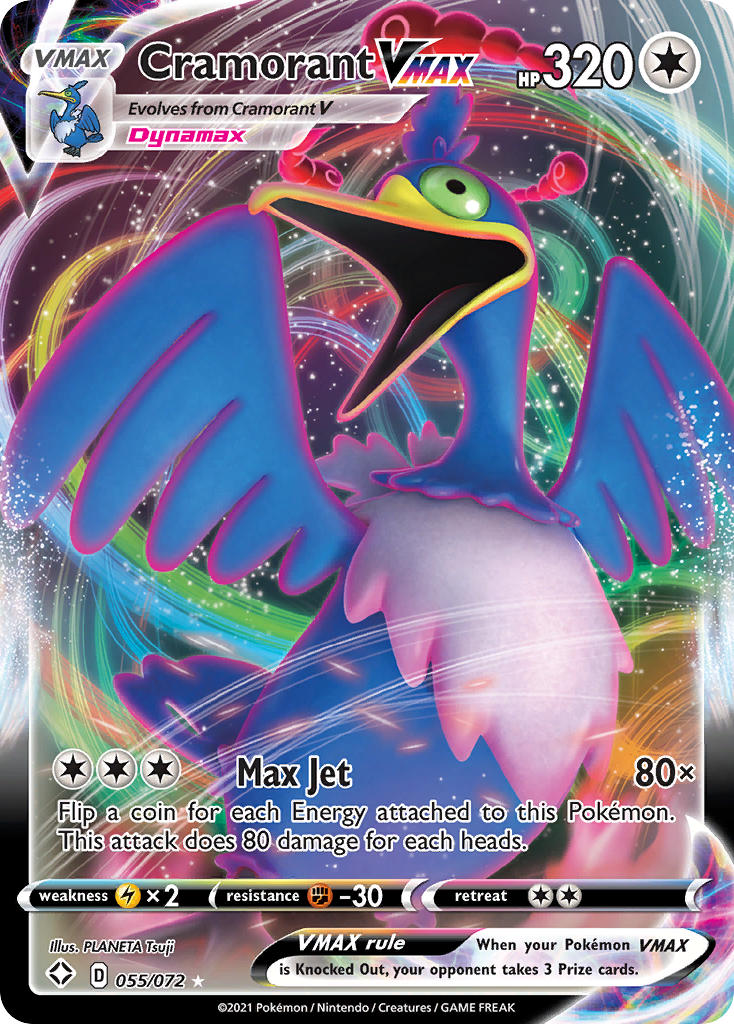 Cramorant VMAX (055/072) [Sword & Shield: Shining Fates] | Jomio and Rueliete's Cards and Comics