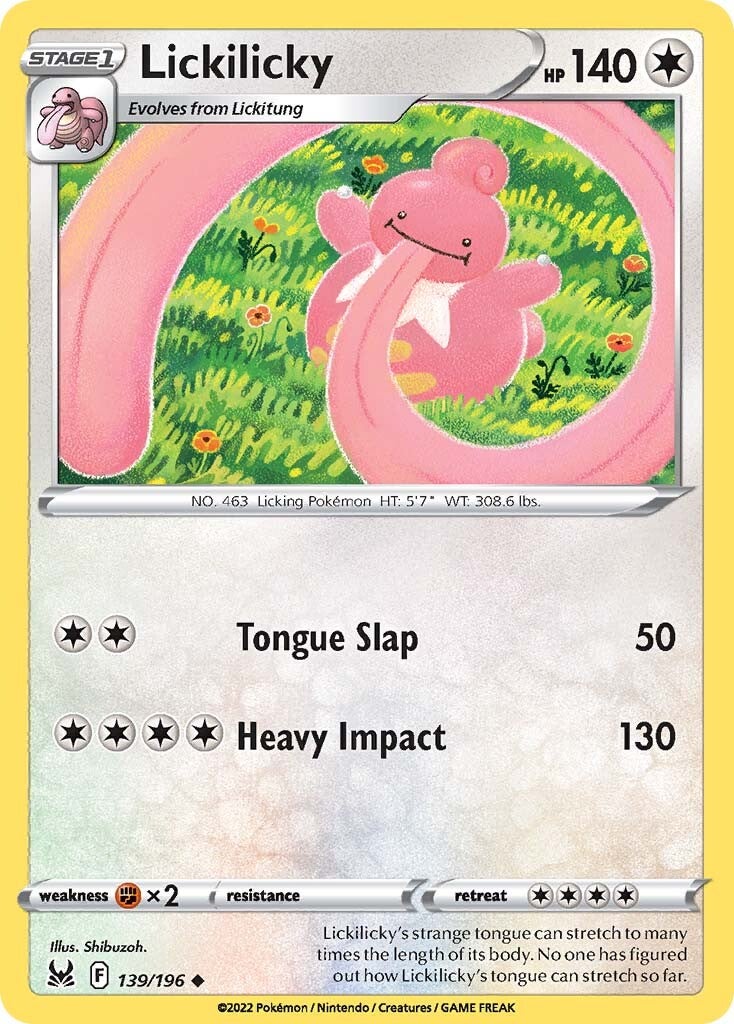 Lickilicky (139/196) [Sword & Shield: Lost Origin] | Jomio and Rueliete's Cards and Comics