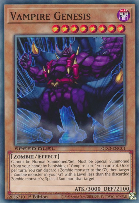 Vampire Genesis [SGX3-ENC01] Common | Jomio and Rueliete's Cards and Comics