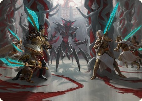 Goldwardens' Gambit Art Card [Phyrexia: All Will Be One Art Series] | Jomio and Rueliete's Cards and Comics