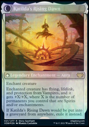 Katilda, Dawnhart Martyr // Katilda's Rising Dawn [Innistrad: Crimson Vow Prerelease Promos] | Jomio and Rueliete's Cards and Comics