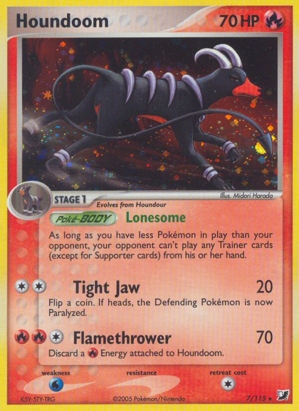 Houndoom (7/115) [EX: Unseen Forces] | Jomio and Rueliete's Cards and Comics