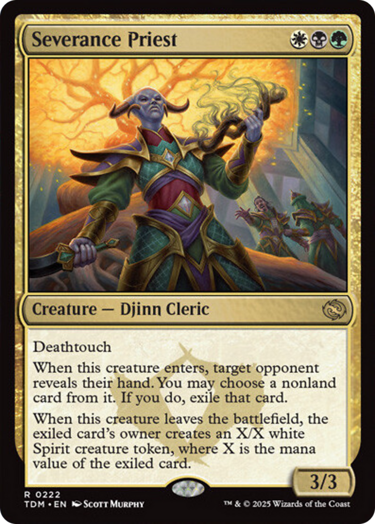 Severance Priest [Tarkir: Dragonstorm] | Jomio and Rueliete's Cards and Comics