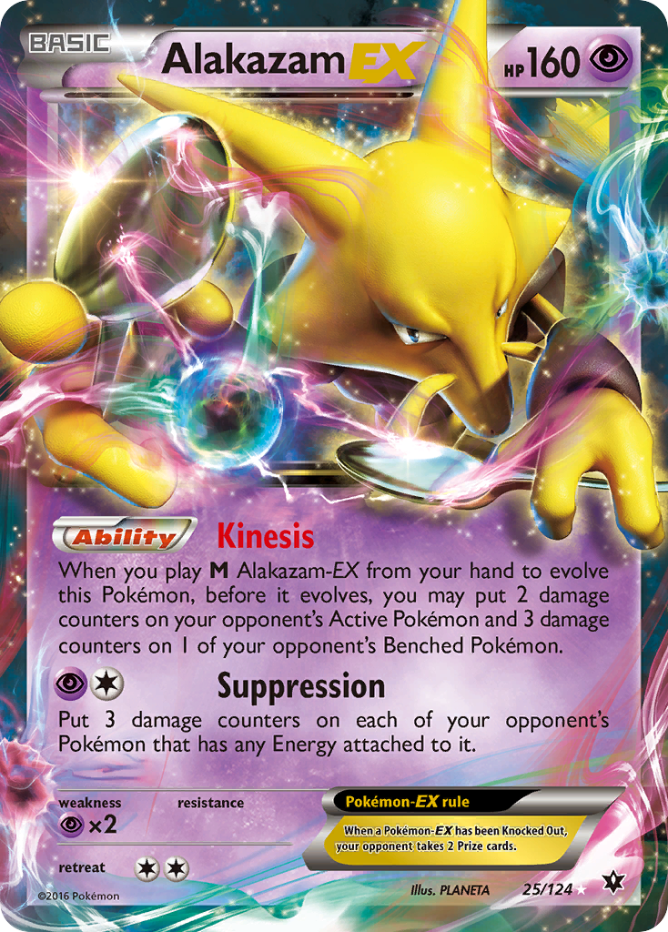 Alakazam EX (25/124) [XY: Fates Collide] | Jomio and Rueliete's Cards and Comics