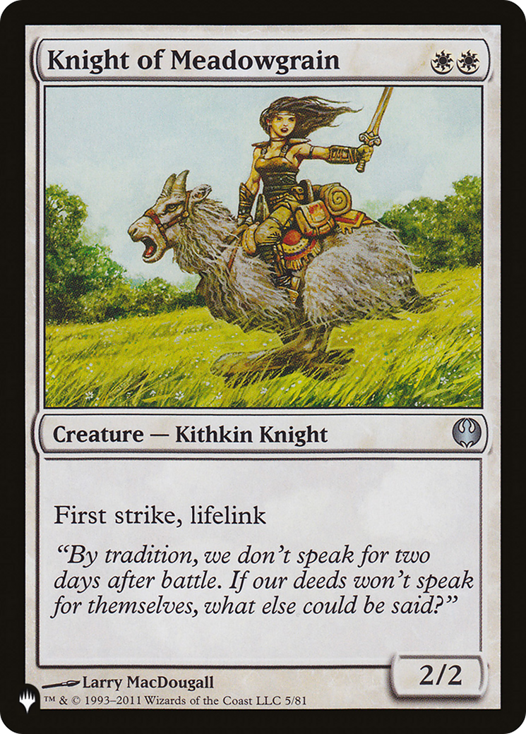 Knight of Meadowgrain [The List] | Jomio and Rueliete's Cards and Comics