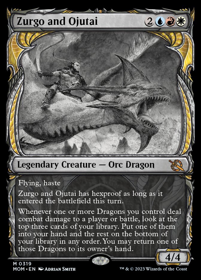 Zurgo and Ojutai (Showcase Planar Booster Fun) [March of the Machine] | Jomio and Rueliete's Cards and Comics
