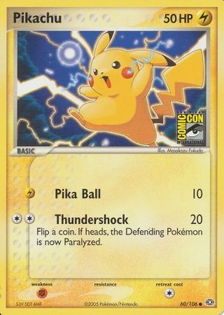 Pikachu (60/106) (2005 San Diego Comic Con) [Miscellaneous Cards] | Jomio and Rueliete's Cards and Comics