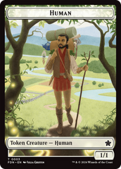 Copy // Human Double-Sided Token [Foundations Tokens] | Jomio and Rueliete's Cards and Comics