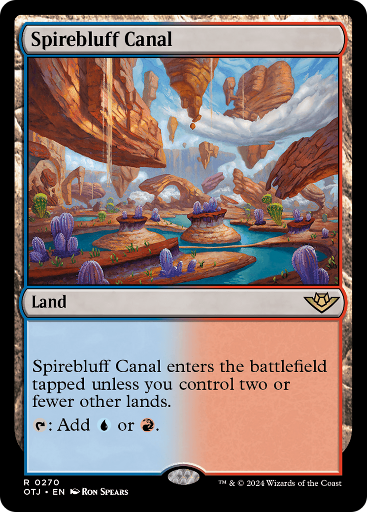 Spirebluff Canal [Outlaws of Thunder Junction] | Jomio and Rueliete's Cards and Comics