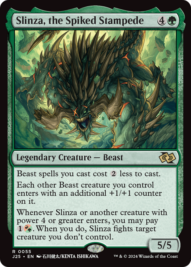 Slinza, the Spiked Stampede (Anime) [Foundations Jumpstart] | Jomio and Rueliete's Cards and Comics