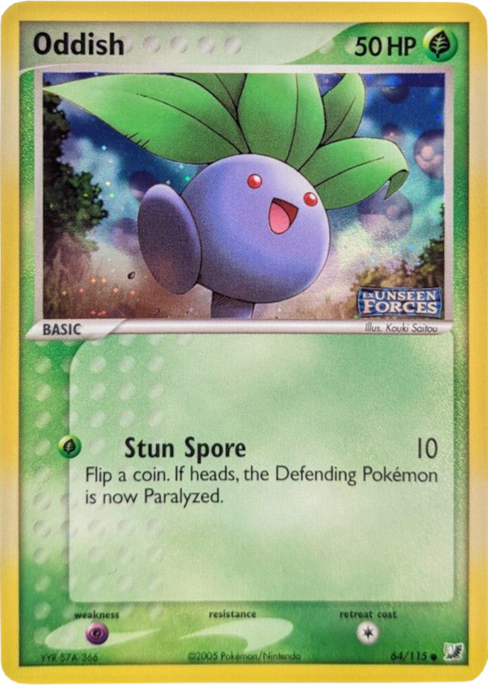 Oddish (64/115) (Stamped) [EX: Unseen Forces] | Jomio and Rueliete's Cards and Comics