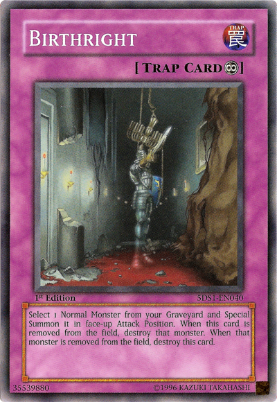 Birthright [5DS1-EN040] Common | Jomio and Rueliete's Cards and Comics
