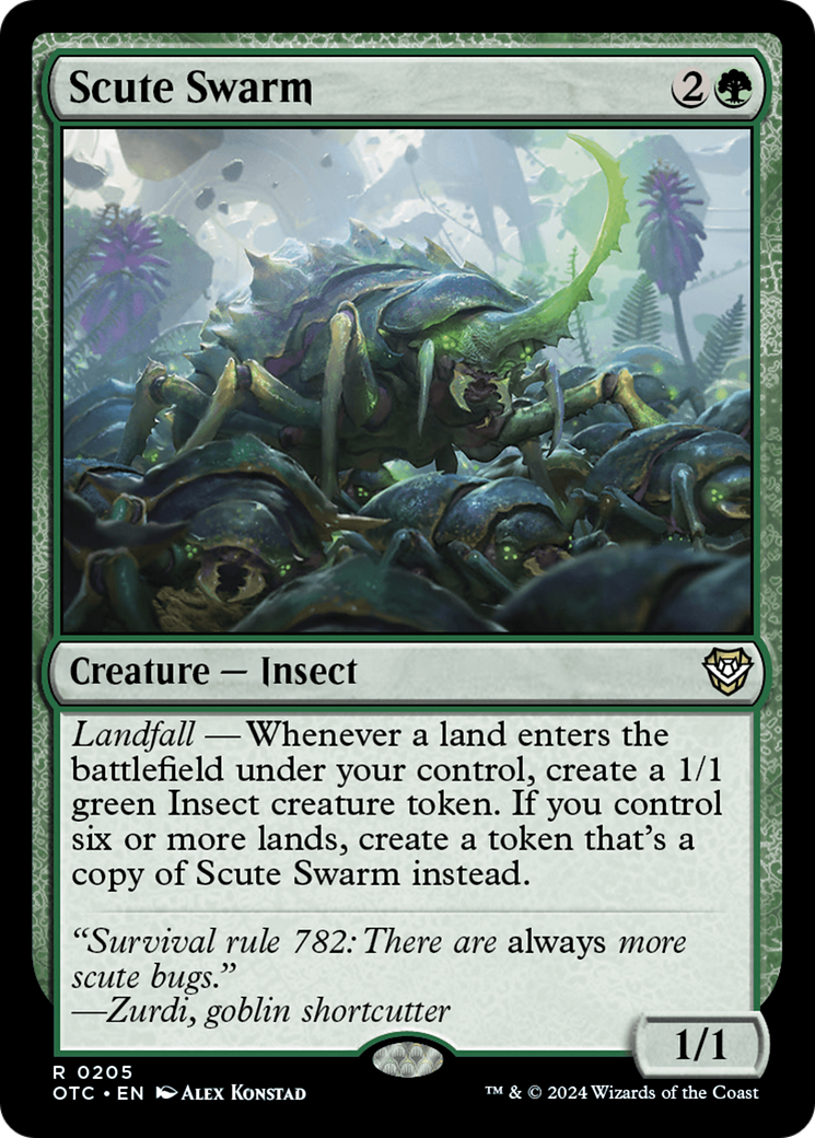 Scute Swarm [Outlaws of Thunder Junction Commander] | Jomio and Rueliete's Cards and Comics